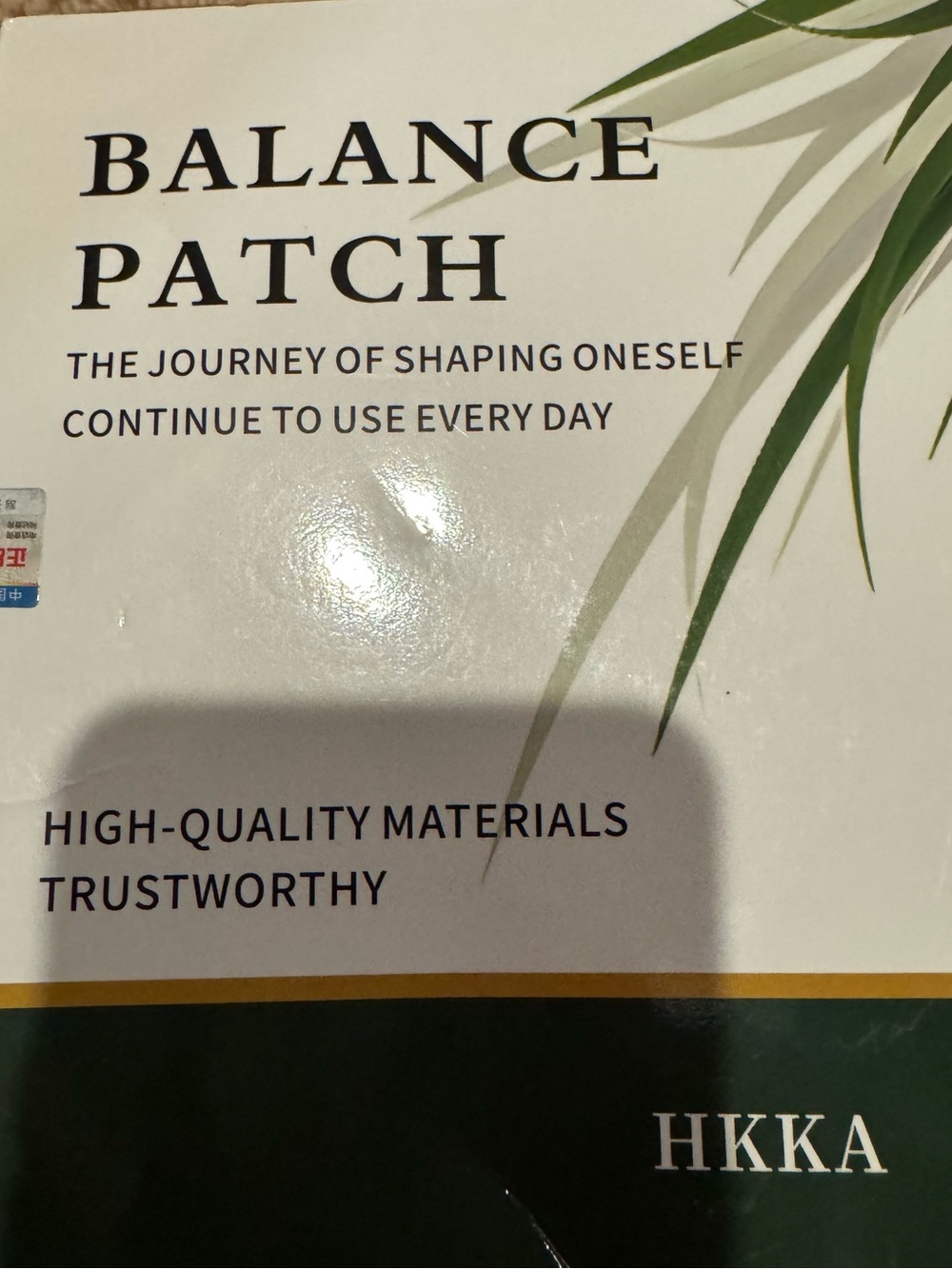 HKKA.      Balance Patch - White & Green